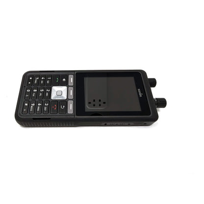 Sonim XP5plus front, showing keypad, display and top channel and volume knobs